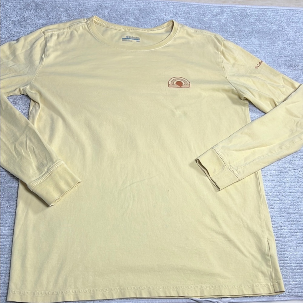 Columbia Yellow Long Sleeve Tee sizeM. order118 - Picture 3 of 5